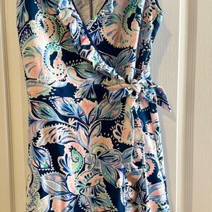 Lilly Pulitzer Romee Wrap Dress Holy Flockamolie